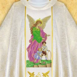 New Articles Religieux JP Ange Gardien chasuble avec motif brodée