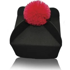 New Articles Religieux JP Barrette noir avec pompon coloré 4 cornes -