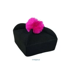 New Articles Religieux JP Barrette noir avec pompon coloré 4 cornes -