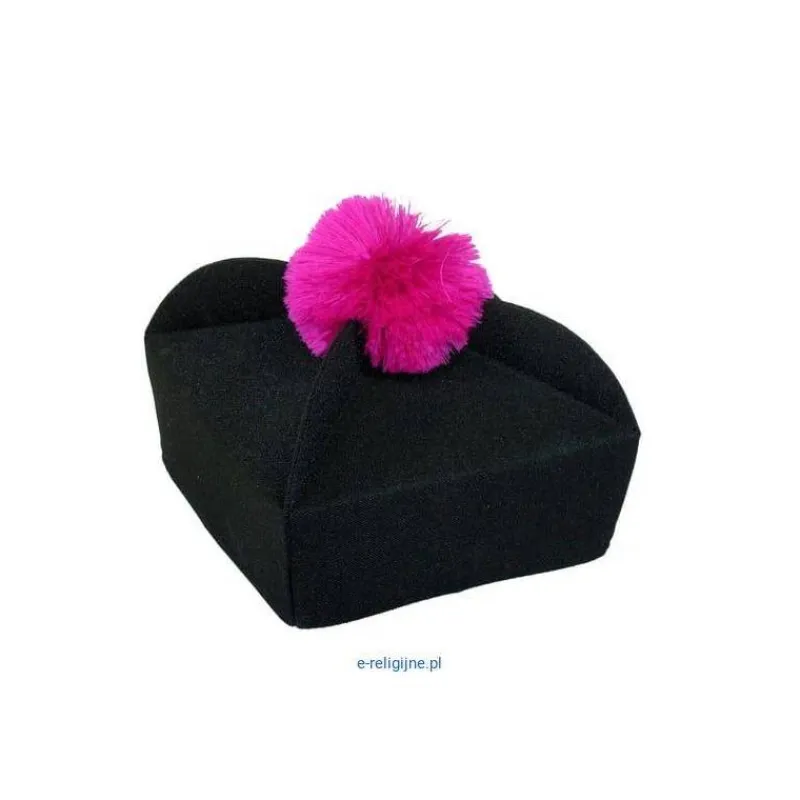 New Articles Religieux JP Barrette noir avec pompon coloré 4 cornes -
