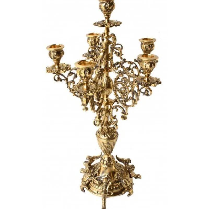 Online Articles Religieux JP Candélabre 6 flammes - Ajouré -