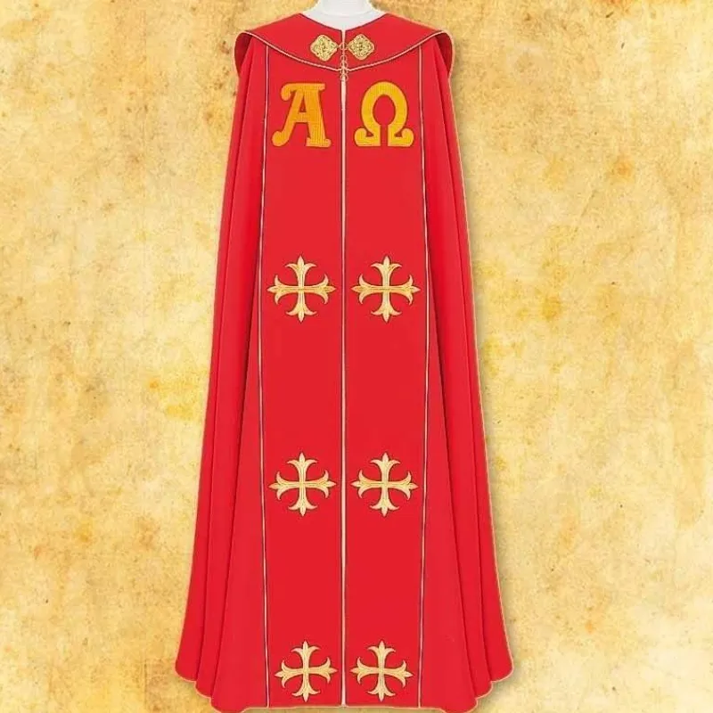 Best Sale Articles Religieux JP Chape liturgique Alfa omega