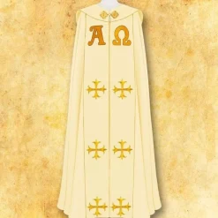 Best Sale Articles Religieux JP Chape liturgique Alfa omega