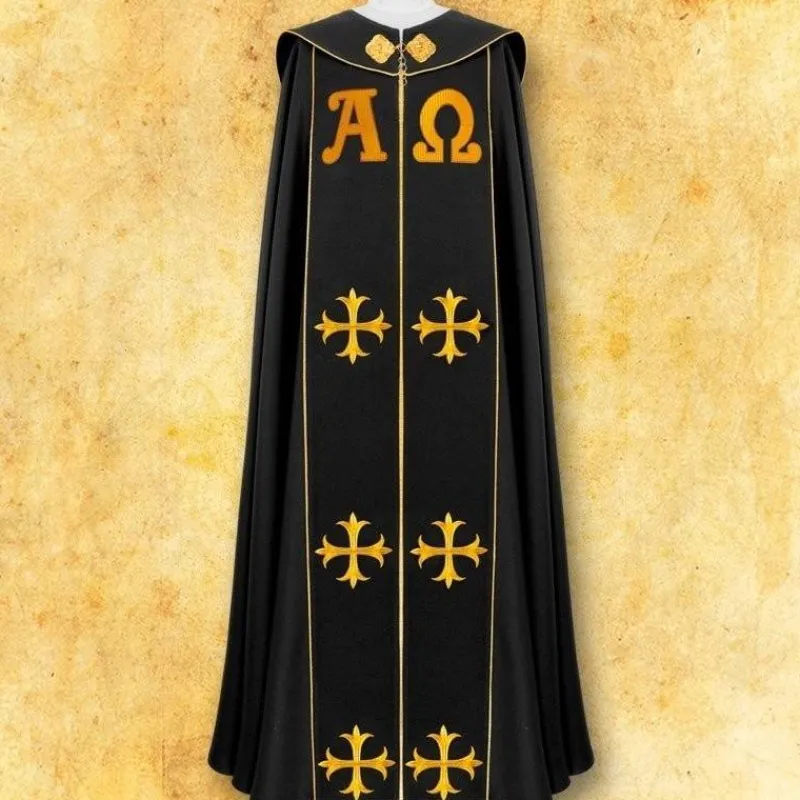 Best Sale Articles Religieux JP Chape liturgique Alfa omega