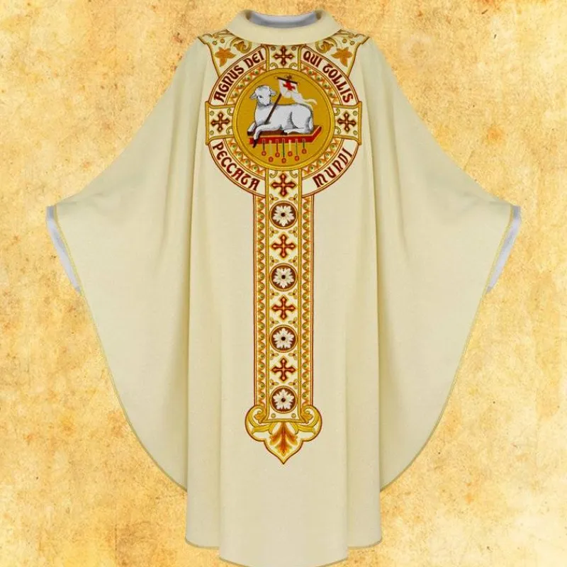 Best Articles Religieux JP chasuble avec motif Agneau Dieu