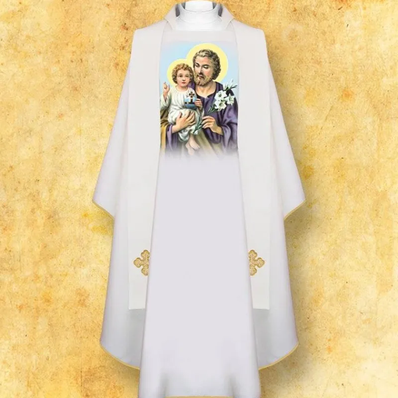 Discount Articles Religieux JP chasuble avec motif photo saint joseph