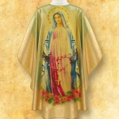Cheap Articles Religieux JP Chasuble avec photo Notre Dame du Rosaire