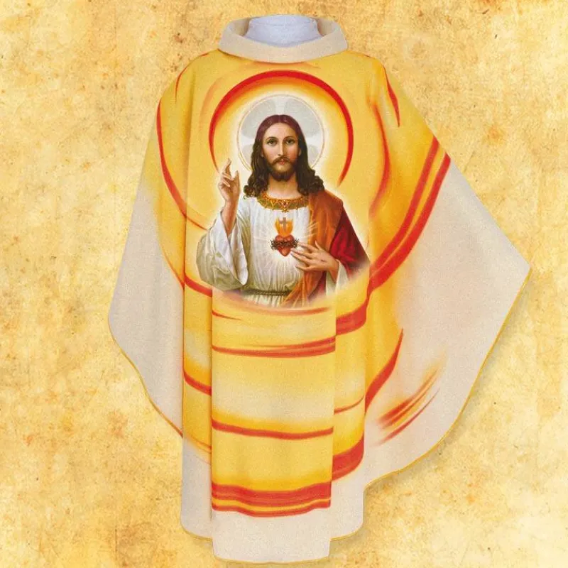 Hot Articles Religieux JP chasuble avec visage Jésus