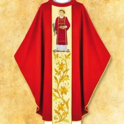 Fashion Articles Religieux JP Chasuble avec visage Saint Etienne