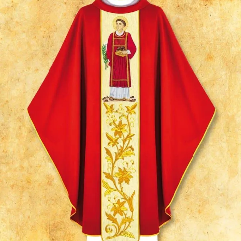 Fashion Articles Religieux JP Chasuble avec visage Saint Etienne