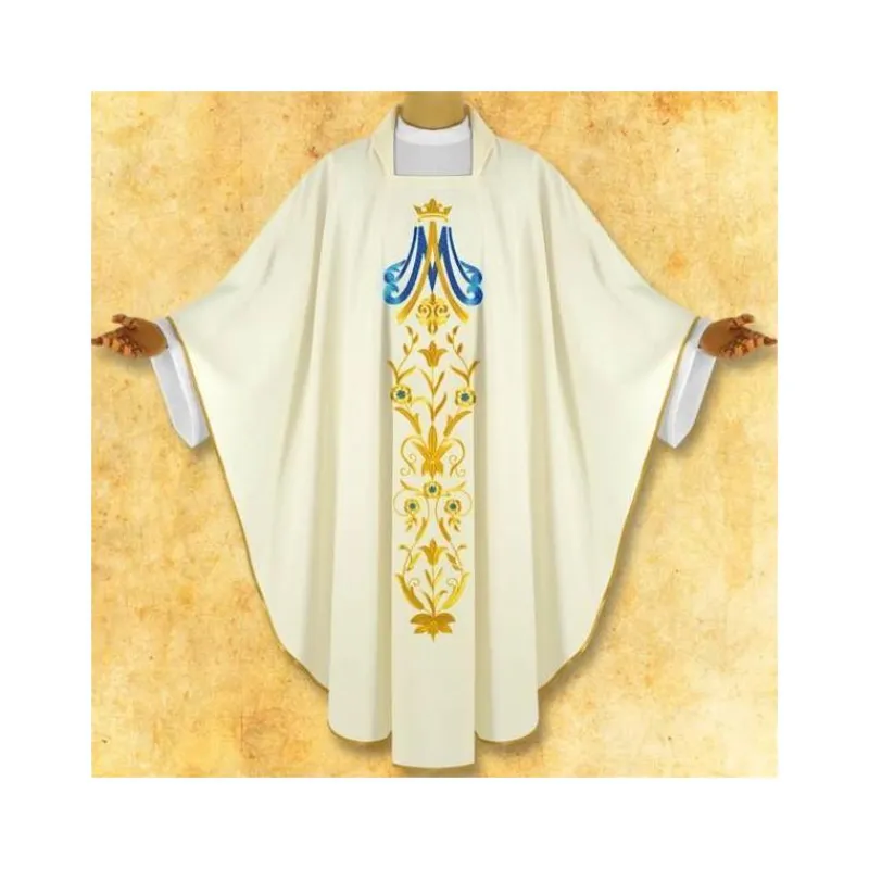 Best Sale Articles Religieux JP Chasuble Blue pour messe