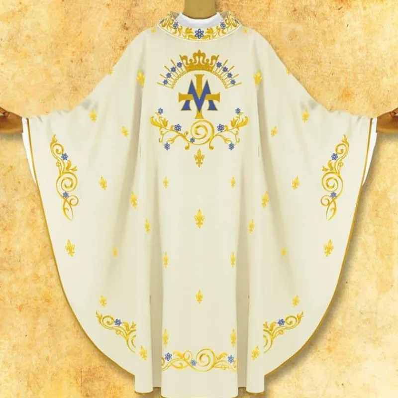 Store Articles Religieux JP Chasuble brodée Mariale très jolie
