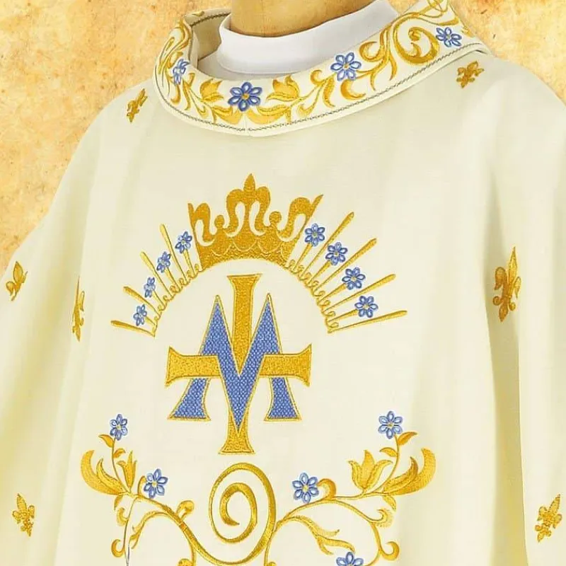 Store Articles Religieux JP Chasuble brodée Mariale très jolie