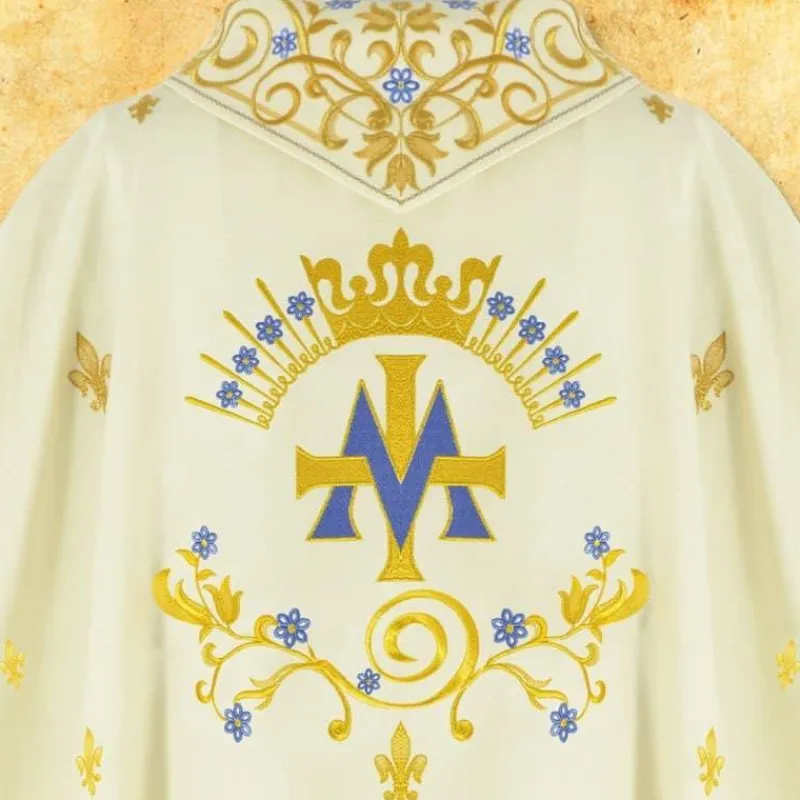 Store Articles Religieux JP Chasuble brodée Mariale très jolie