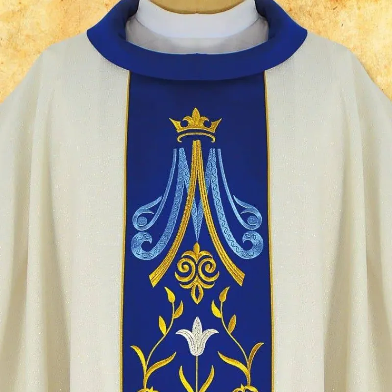 Discount Articles Religieux JP chasuble liturgique avec centurie brodée Mariale