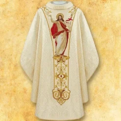 Shop Articles Religieux JP chasuble liturgique avec jesus ressuscite