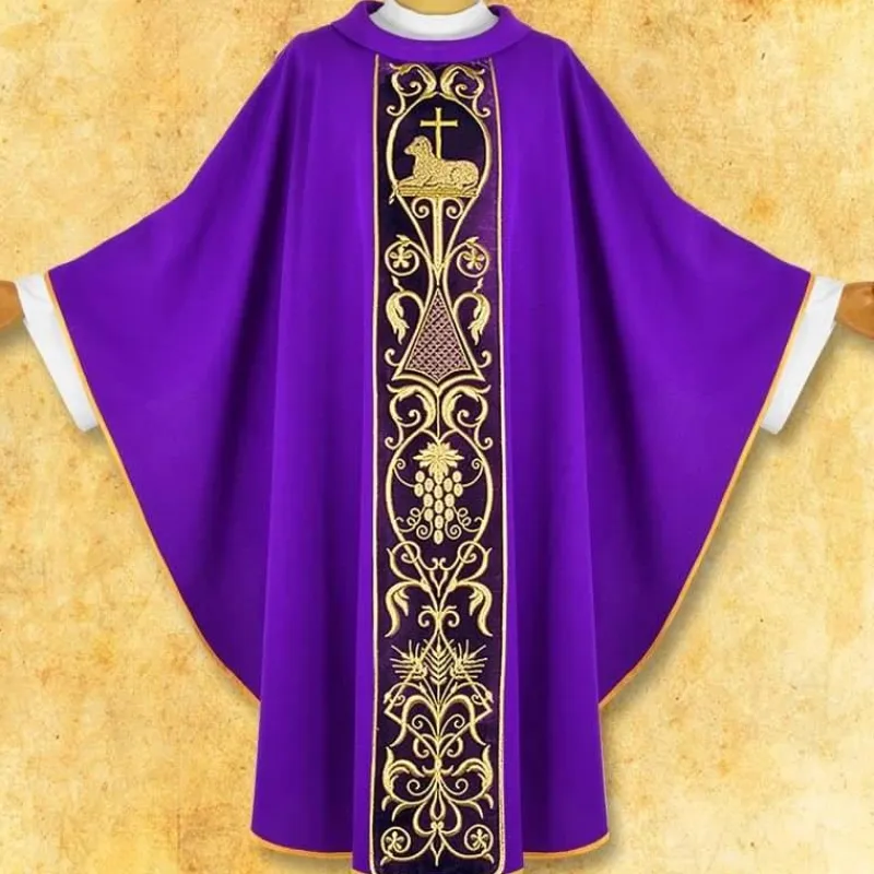 Clearance Articles Religieux JP Chasuble liturgique avec motif Agneau Dieu