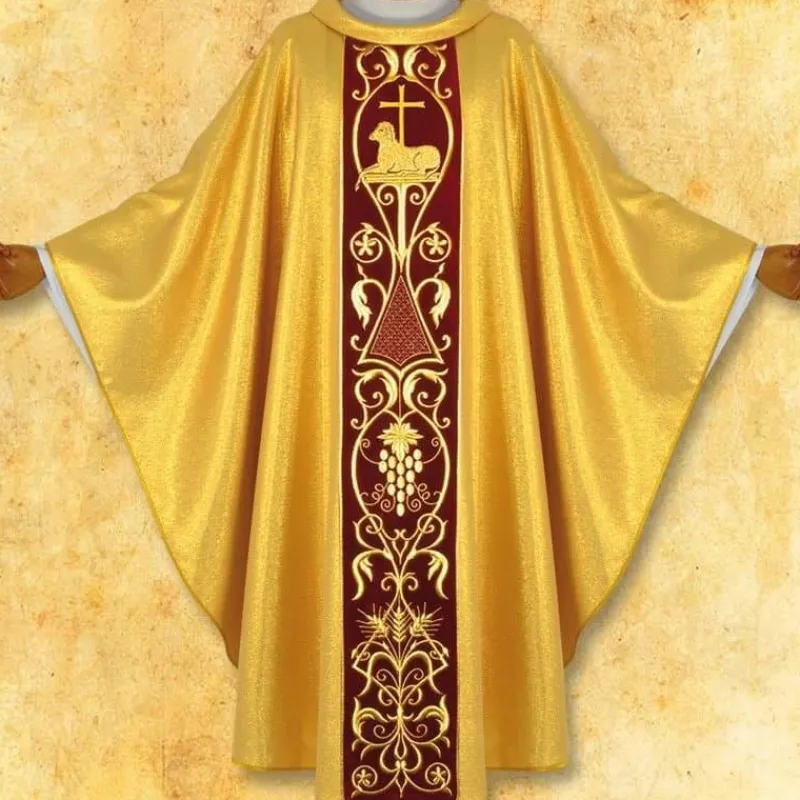 Clearance Articles Religieux JP Chasuble liturgique avec motif Agneau Dieu
