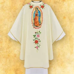 Clearance Articles Religieux JP chasuble liturgique avec motif ND Guadelupe