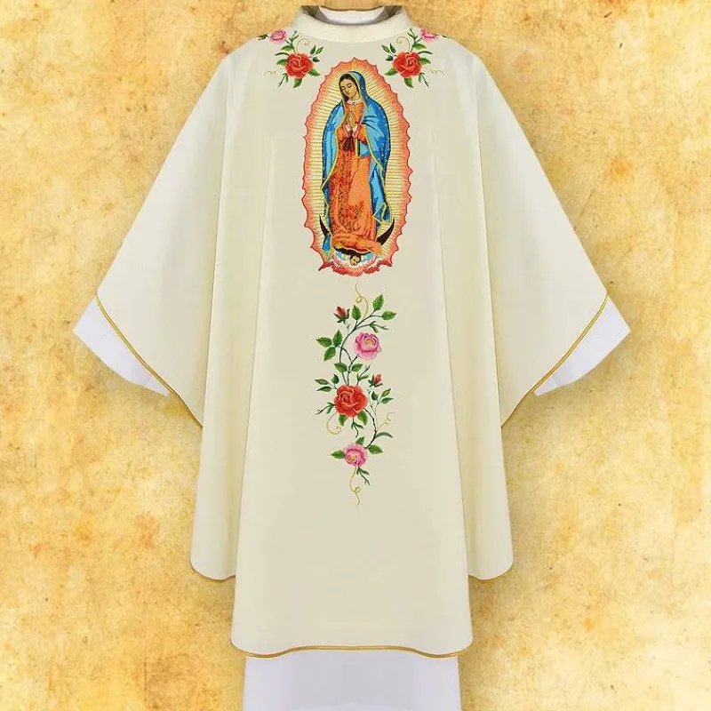 Clearance Articles Religieux JP chasuble liturgique avec motif ND Guadelupe
