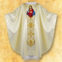 Clearance Articles Religieux JP chasuble liturgique avec motif sacre cœur Jésus