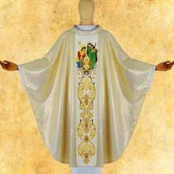 Flash Sale Articles Religieux JP chasuble liturgique avec motif sainte Famille
