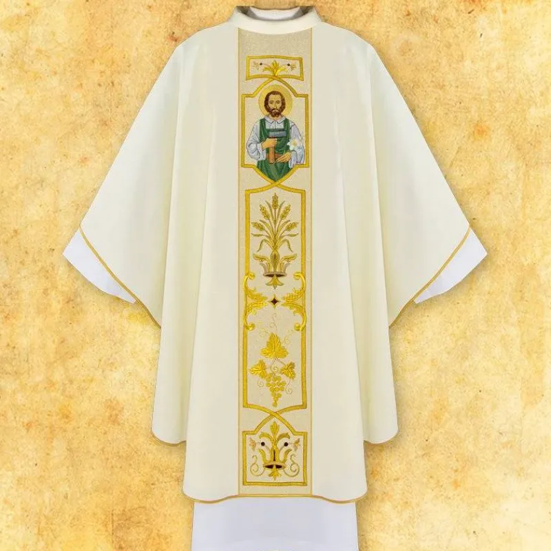 Discount Articles Religieux JP chasuble liturgique avec motif saint joseph