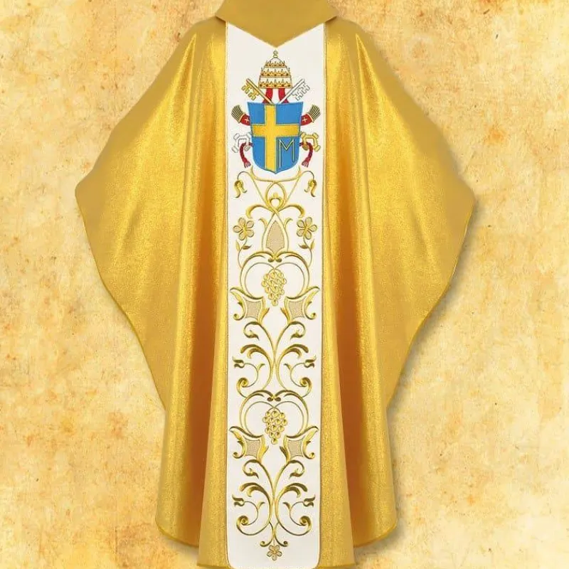 Sale Articles Religieux JP Chasuble liturgique Jean Paul II