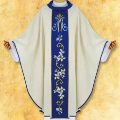 Fashion Articles Religieux JP Chasuble liturgique mariale