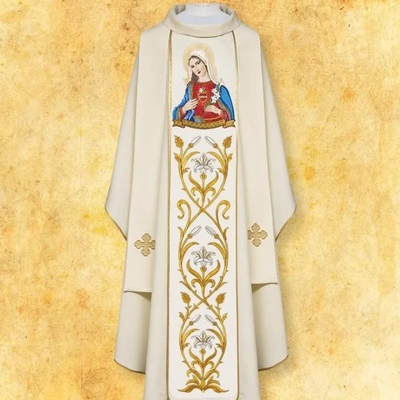 Cheap Articles Religieux JP chasuble liturgique Mariale