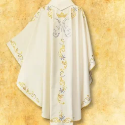 Shop Articles Religieux JP Chasuble liturgique mariale brodée