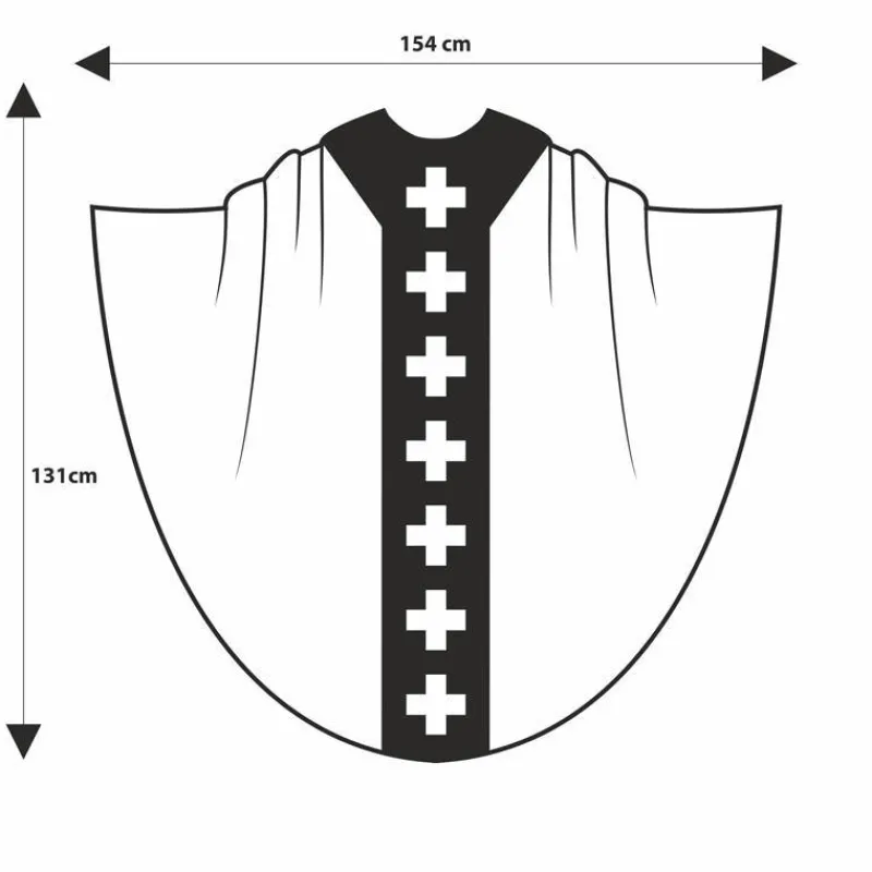 Shop Articles Religieux JP Chasuble liturgique mariale brodée