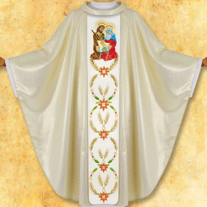 Store Articles Religieux JP chasuble liturgique motif etoile de Noël