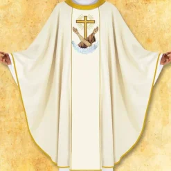 Hot Articles Religieux JP Chasuble liturgique motif Franciscain