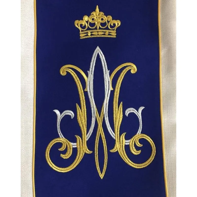 Clearance Articles Religieux JP chasuble liturgique pour messe avec motif Mariale