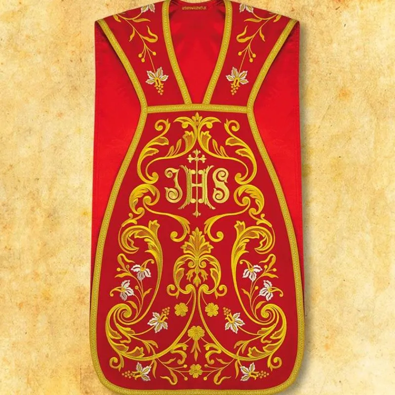 Cheap Articles Religieux JP Chasuble liturgique rouge romaine