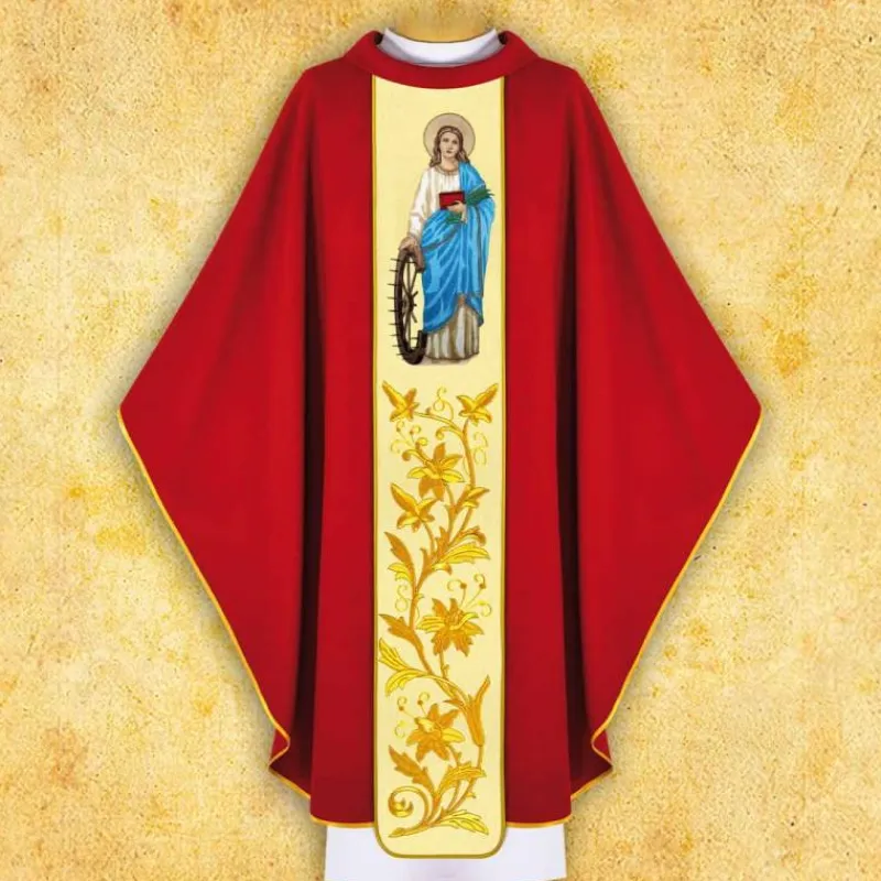 Sale Articles Religieux JP Chasuble liturgique sainte Catherine