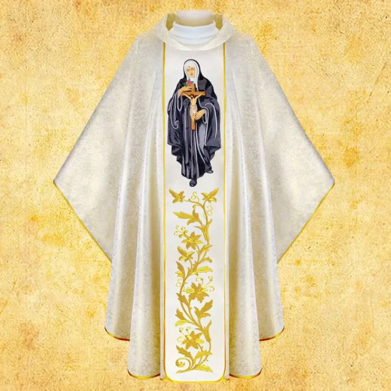 New Articles Religieux JP Chasuble liturgique Sainte Rita