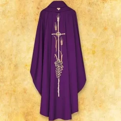 Discount Articles Religieux JP chasuble liturgique violet