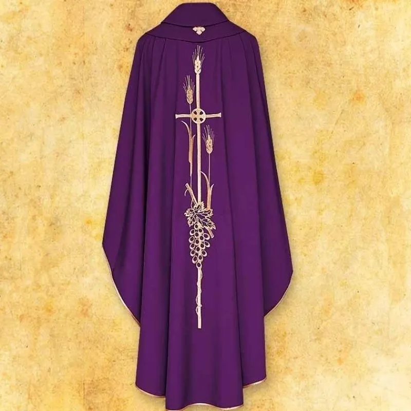 Discount Articles Religieux JP chasuble liturgique violet