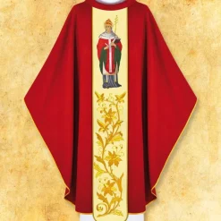 Fashion Articles Religieux JP Chasuble liturgique visage Saint Clément