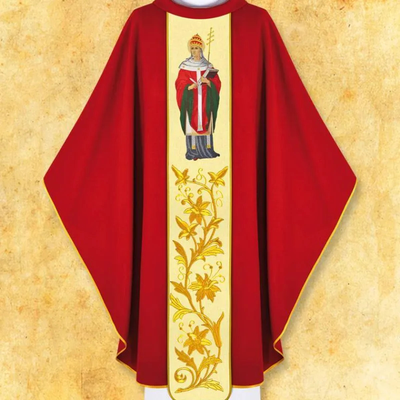 Fashion Articles Religieux JP Chasuble liturgique visage Saint Clément