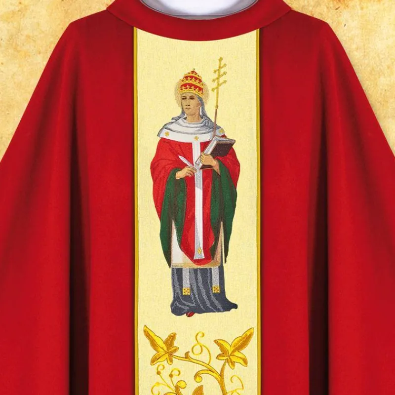 Fashion Articles Religieux JP Chasuble liturgique visage Saint Clément