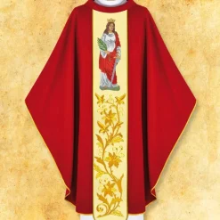 New Articles Religieux JP Chasuble liturgique visage Sainte Barbe Héliopolis