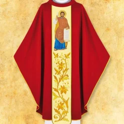 Flash Sale Articles Religieux JP Chasuble liturgique visage Saint Matthieu Evangeliste