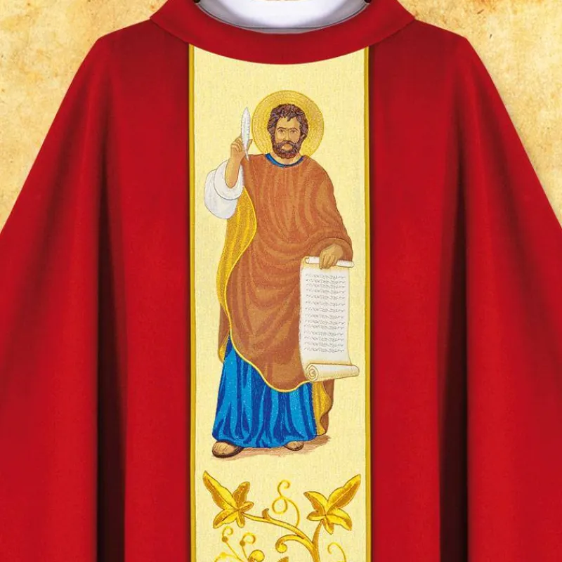 Flash Sale Articles Religieux JP Chasuble liturgique visage Saint Matthieu Evangeliste