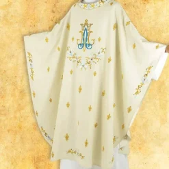 Flash Sale Articles Religieux JP Chasuble Mariale brodée avec motif Lilium