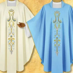 Flash Sale Articles Religieux JP Chasuble Mariale pour messe ocasionelle