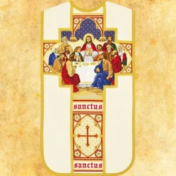 Best Sale Articles Religieux JP chasuble modelé romaine avec motif la Cène