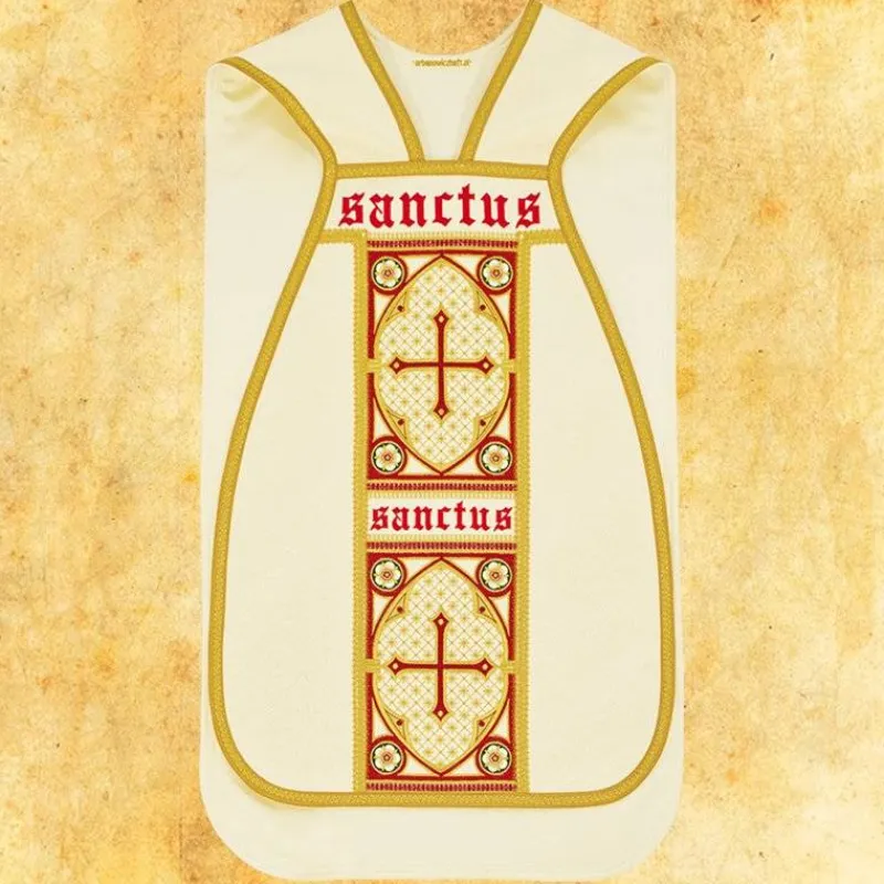 Best Sale Articles Religieux JP chasuble modelé romaine avec motif la Cène